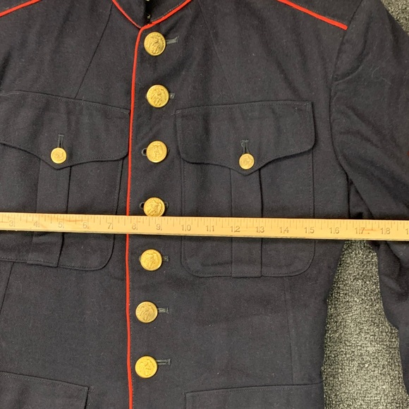 Vintage USMC Dress Blue Coat Mens Sergeant - Picture 5 of 11